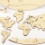 Puzzle montessori harta lumii din lemn